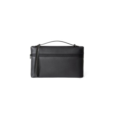 LORO PIANA EXTRA POUCH L29 GRAINED CALFSKIN FAN9085 (29*17*5cm)